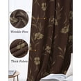 thumbnail image 6 of Brown Floral Black Out Curtains 84 Inch Long for Living Room, Vintage Spring Botanical Flowers Blackout Curtain Shade Thermal Insulated Window Curtains Grommet Drapes 42"x84" 2 Panels, 6 of 8