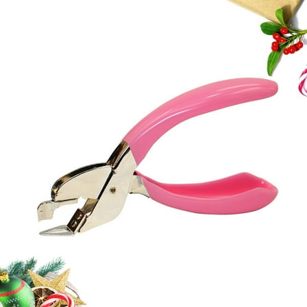 FOMIYES Pink Handheld Staple Remover 1Set for Damage Prevention in Office