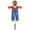 Pumpkin Scarecrow Ground Spinner, variant on In the Breeze 2498 — Scarecrow Ground Ball Spinner — Autumn Wind Spinner — Colorful Outdoor Ground Wind Spinner