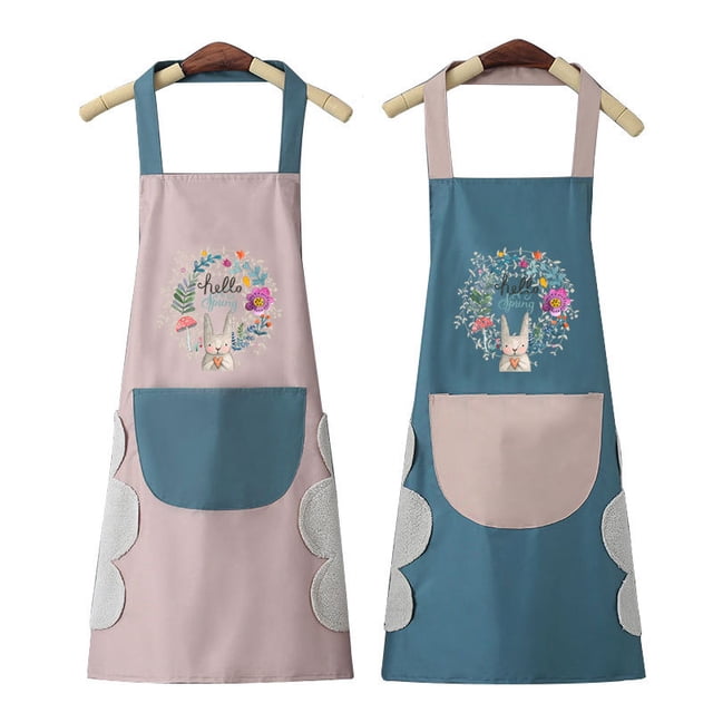 Jinsinto 2pcs Aprons Cooking Apron, Home Apron That Wipes Your Hands