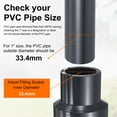 thumbnail image 7 of Uxcell Reducing Coupling Increaser Reducer Coupling Pipe Fittings Black 1-1/2 x 1" 3Pcs, 7 of 7