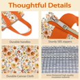 thumbnail image 4 of Pioneer Flower Floral Print Pattern Insulated Lunch Bag for Women & Adults,Large Portable Soft Cooler Lunch Bag,Thermal Food Storage Tote with Pearl Cotton,8.66L,8.75x5.75x9.5 Inch, 4 of 6