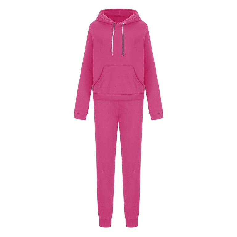 Scyoekwg Women Tracksuits Piece Set Fall Outfits Hooded Long