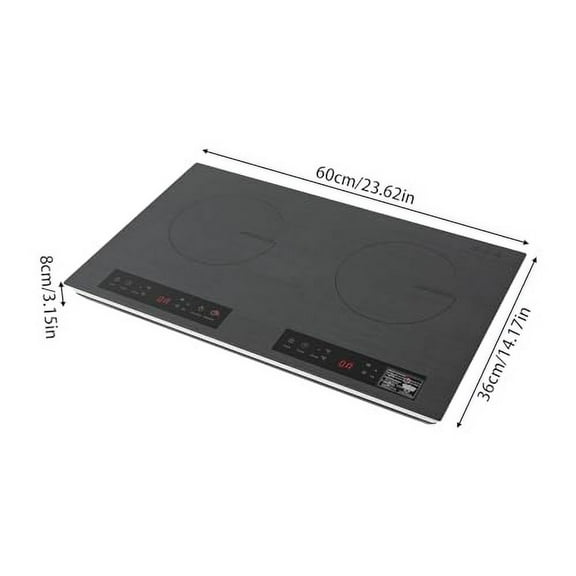 Electric Hot Plate, 110V Tabletop Induction Cooker With 2 Heating Elements, Portable Induction Cooktop w/Adjustable 9 Power Levels for Cooking, Good Heating Compact Electric Stove