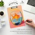 thumbnail image 3 of FORMRS Acrylic Clipboard with Low Profile Clip Standard A4 Letter Size, 12.5" x 9", Goldfish, 3 of 8