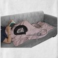 thumbnail image 6 of Music Soft Flannel Fleece Throw Blanket, Music Letters Written by Cassette Tape Loud Improvisation Beat Pulse Tempo Image, Cozy Plush for Indoor and Outdoor Use, 50" x 60", Pink Black, by Ambesonne, 6 of 6