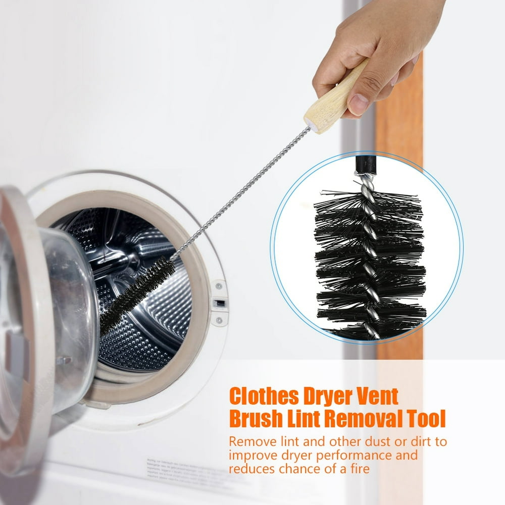WALFRONT Clothes Dryer Vent Brush Long Flexible Rod Cleaning Tool for