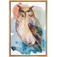 thumbnail image 1 of IDEA4WALL Framed Canvas Art Wall Decor A Night Owl with Rainbow Color Animals Wildlife Watercolor Expressionism Contemporary Portrait Colorful for Dorm Home Office - 24"x36", 1 of 3