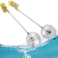 thumbnail image 1 of Float Valve, 2 Packs 3/4 Inches Stainless Steel Float Ball Valve for Water Tank, Automatic Brass Toilet Valve, Floating Ball Valve Switch for Stock Tank Pool Water Level Control, 1 of 6