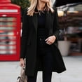 thumbnail image 1 of LOVZFMLL Jackets for Women's Fashion Warm Mid Length Solid Color Long Sleeved Suit Jacket, 1 of 8