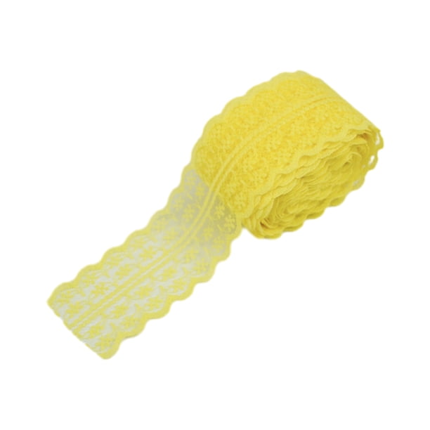 Billuyoard Elegante cinta de encaje de ganchillo blanco - Varios patrones de ropa Variedad de colores para combinar libremente es Artesanía Limon amarillo