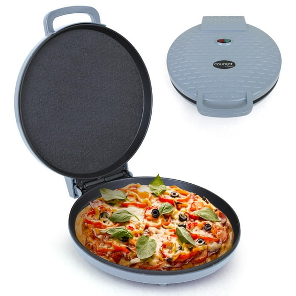 Courant Pizza Maker Máquina de pizzas de 12 pulgadas, placas antiadherentes con mango frío al tacto recientemente mejoradas, horno de pizza y máquina Calzone, horno eléctrico de encimera para el hogar