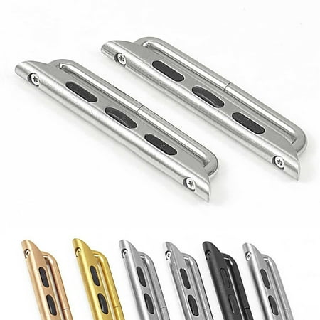 StrapsCo Stainless Steel Metal Tube Adapter for Apple Watch w