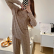 thumbnail image 3 of Conjunto de pijama con cara sonriente para mujer, suave y agradable para la piel, ropa deportiva para dormir en casa para mujer, 3 of 4