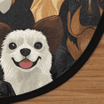 thumbnail image 3 of CURLYOOT Round Rug 3ft Cute Dogs Area Rug, Washable Circle Mat Non Slip Floor Carpet Mat, Soft Indoor Rugs for Entryway Living Room Dining Room Bedroom, 3 of 7