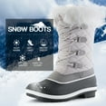 thumbnail image 2 of Bocca Women's Waterproof Snow Boots White Warm Winter Insulated Boots 8M, 2 of 6
