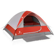 Camping World 8' x 7' 3-4 Person Dome Tent for Camping Hiking fits Family - Lightweight Orange