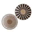 thumbnail image 1 of Cesta tejida Zulema decoración de pared Vestíbulo hecho a mano Negro 20cm Blanco 30cm, 1 of 8