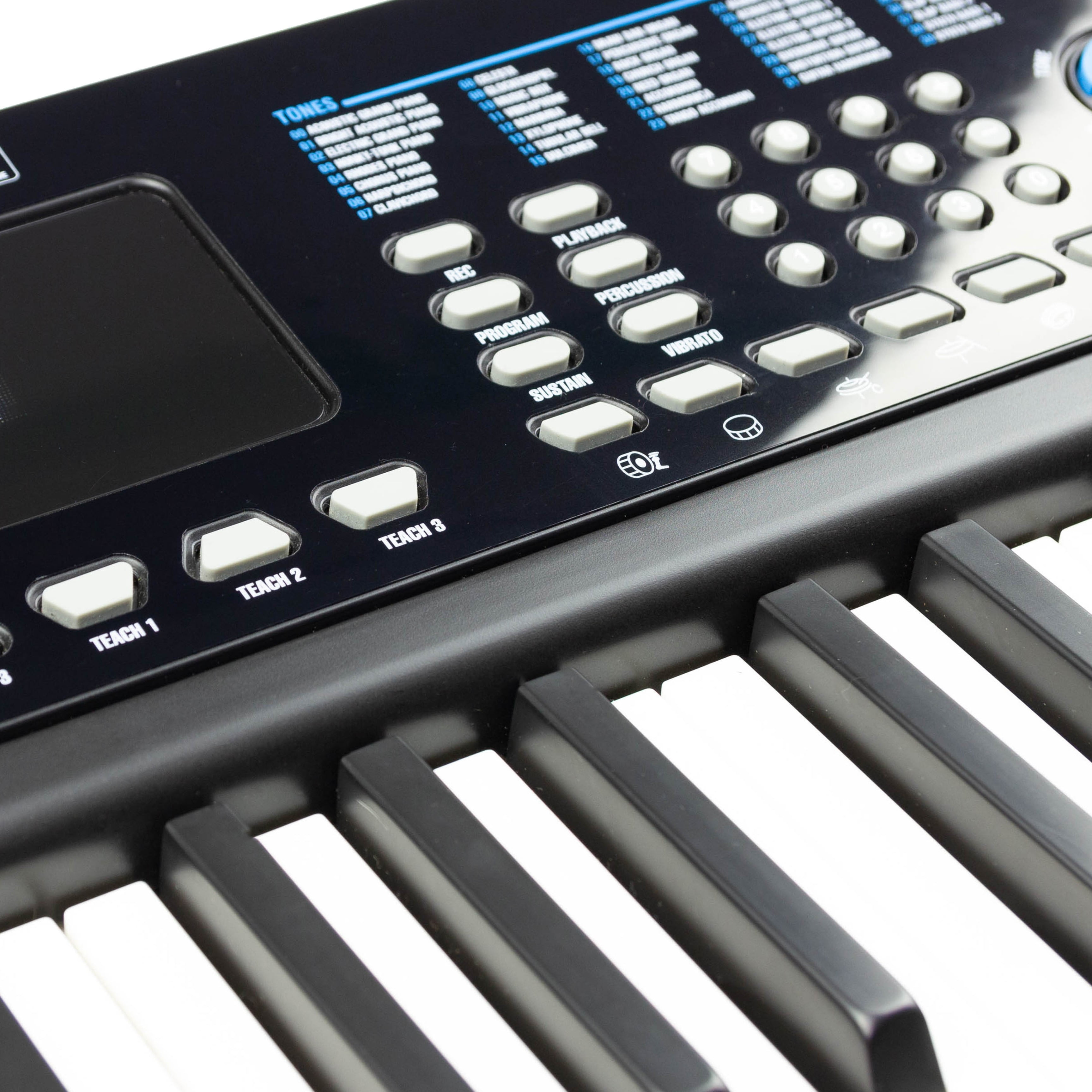 RockJam 61-Key Keyboard Light up Electronic Digital Piano with Note Stickers & Lessons