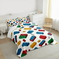 thumbnail image 4 of Castle Fairy Building Blocks 2pcs Bedding Comforter Set,Construction Game Twin Comforter Sets,Colorful Brick Breathable Bedding Set,Super Cozy Room Decor,Reversible, 4 of 8