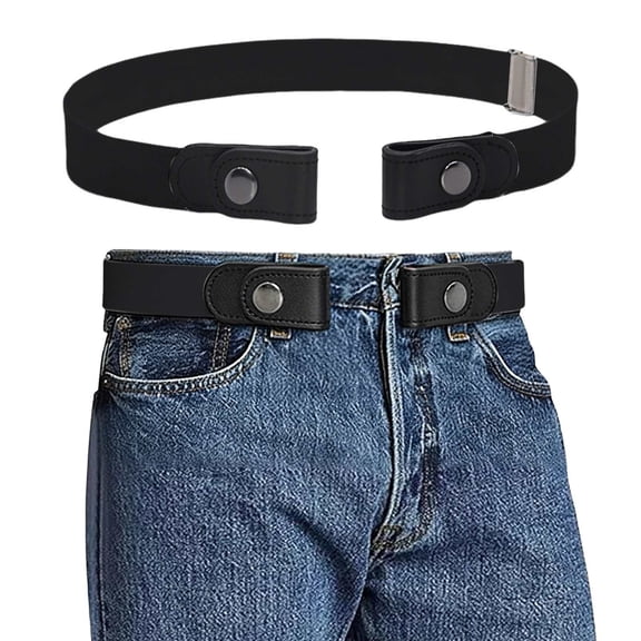 VLOOCKLW Mens No Buckle Elastic Belt Comfort Adjustable Stretch Waistband For Jeans Khaki Pants Casual Daily Wear No Bulge Invisible