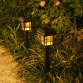 thumbnail image 4 of Warm light Camino solar llevó la luz al aire libre jardín lámpara impermeable césped linterna paisaje, 4 of 5
