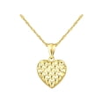 thumbnail image 2 of Handcrafted 10kt Gold Diamond-Cut Heart Charm Pendant, 2 of 3