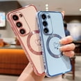 thumbnail image 5 of Magnetic Case for Samsung Galaxy S23, Compatible with MagSafe, S23 Wireless Charging Case Cute for Women Shockproof Full Lens Protection TPU Soft Galaxy S23 Heart Cases 6.1” (Blue), 5 of 10