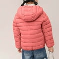 thumbnail image 5 of CYRBOKO Puffer Jackets fror Girls, Long Sleeve Full Zip Lightweight Thermal Winter Coats Watermelon Red Size 14-16 T, 5 of 6