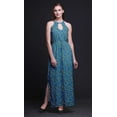 thumbnail image 2 of Bimba Bird Women Sleeveless Crew Neck Halter Gown With Side Slits Maxi Dress-X-Small, 2 of 6