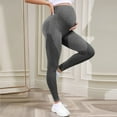 thumbnail image 4 of SELONE Maternity Leggings 3 Packs Stretchy Over The Belly Pants High Waisted Pants Breathable Bottoms, 4 of 7