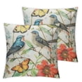 thumbnail image 2 of COMIO Chinoiserie Pillow Covers Decorative Pillowcases Vintage Flower Birds Spring Throw Pillow Covers Farmhouse Pillow Cushion Cases for Bedroom Couch Bed Living Room Sofa Chair,2 pcs White, 2 of 6