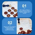thumbnail image 3 of 2Pcs Retro Wax Seal Stamp Silicone Molds Wax Sealing Pads Creative DIY Craft Tools, 3 of 8