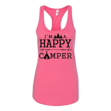 - I'm A Happy Camper Womens Racerback Tank