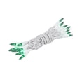 thumbnail image 1 of Novelty Lights 8.5 Feet 20 Bulb Green Mini Light String on White Wire, Non-Connectable Incandescent Fairy Lights for Bottles and Crafts, 4" Bulb Spacing, 24" Lead, Stackable Fused Plug, 1 of 3
