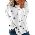 thumbnail image 2 of Gvmfive Women's Star Print Long Sleeve T-shirt Round Neck Casual Tops, 2 of 3