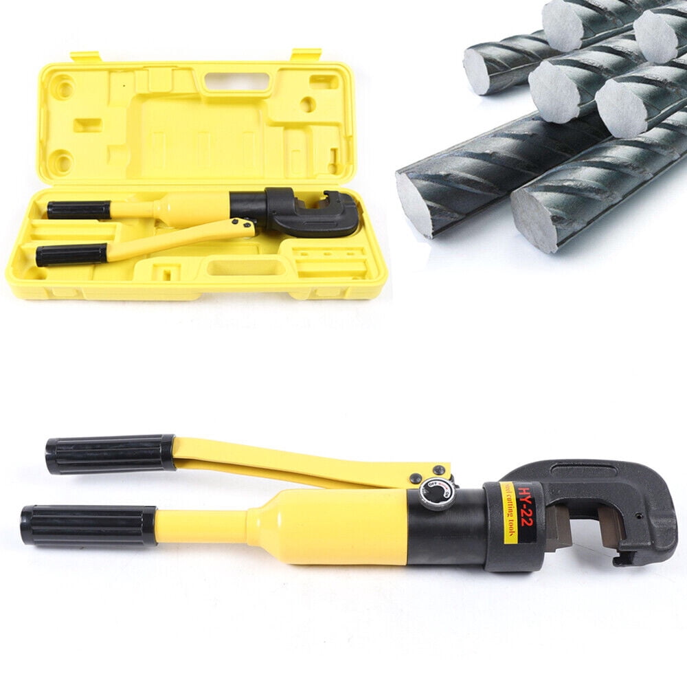 Miumaeov Hydraulic Rebar Cutter Cuts 1/4" - 7/8" 4 mm to 22mm Concrete Construction Tool 13Ton Handheld Rebar Cutter with Portable Box Steel Bolt Chain Cutting Tool