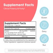 MethylPro 15mg L-Methylfolate - Professional Strength Active Methylfolate, 5-MTHF Supplement for Mood Support & Brain Health - Non-GMO + Gluten-Free with No Fillers (60 Capsules)