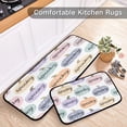 thumbnail image 6 of Kitchen Rug Set 2 Pieces Non Slip Kitchen Mat for Kitchen Home Floor Sink 47"x19"+27"x19" Pumpkins with Spooky Text, 6 of 7