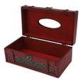 thumbnail image 3 of Antique Wooden Tissue Box Exquisite Workmanship Retro Asian Style Appearance Tissue Box Cover For Home Restaurant Office Desk, 3 of 8