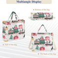 thumbnail image 6 of FORMRS Womens Corduroy Tote Bag Crossbody Shoulder Handbag with Pocket, Christmas Train, 6 of 7