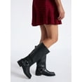 thumbnail image 2 of Time and Tru Women's Faux Leather Tall Moto Harness Boots, 2 of 6