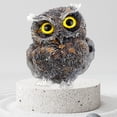 thumbnail image 5 of Estatua Búho Talla Piedra Cristal Figura Animal Curativo Arte Del (B), 5 of 5