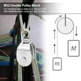 thumbnail image 4 of Double Pulley Block, Cable Pulley Roller Wear  2PCS M32 360 Degree Rotation  for Machine Loading for Object Handling, 4 of 8