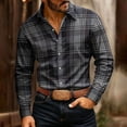 thumbnail image 2 of Thousandth Men's Plaid Western Shirt Classic Long Sleeve Button Down Shirt Casual Versatile Shirts Work Shirts for Men, 2 of 9
