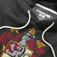 thumbnail image 2 of Harry Potter Gryffindor Crest Unisex Adult Slim Fit Pull-Over Heather Hoodie, Charcoal, Large, 2 of 5