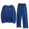 thumbnail image 2 of Weiqiqre Ensemble de Sport pour Hommes, Mode Décontractée, Couleur Unie, Col Rond, Manches Longues, Extensible, 2 of 4