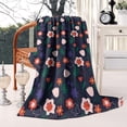 thumbnail image 2 of Pioneer Flower Floral Print Pattern Blanket,Comfortable Soft Flannel Throw Blanket,All Season,Warm Lightweight Blankets for Sofa Bed Couch Living Room Chair,50"x60", 2 of 4