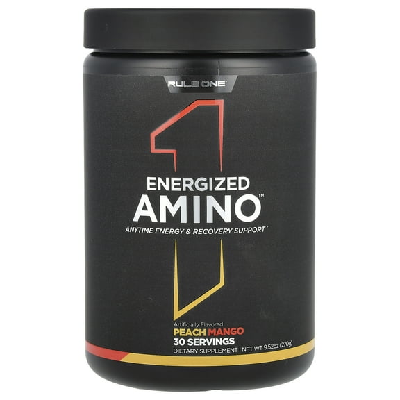 Rule One Proteins Energized Amino, Peach Mango, 9.52 oz (270 g)