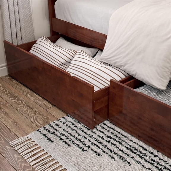 AFI Urban Twin / Full Solid Wood Bed Drawer in Walnut (Set of 2)